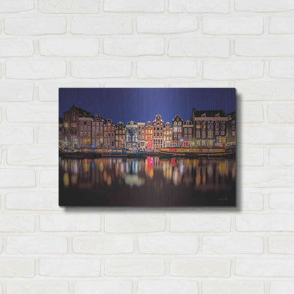 Luxe Metal Art 'Building Row Reflections 4' by Martin Podt, Metal Wall Art,24x16