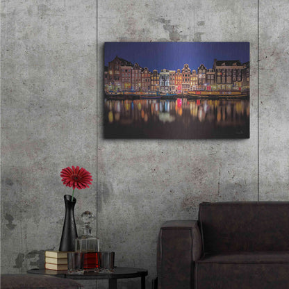 Luxe Metal Art 'Building Row Reflections 4' by Martin Podt, Metal Wall Art,36x24