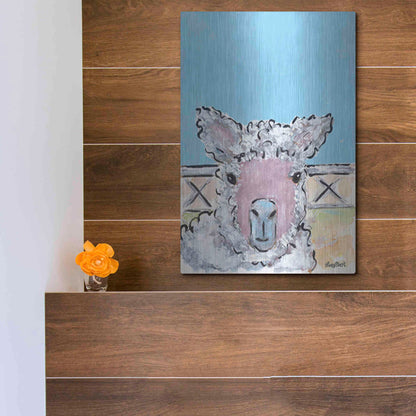 Luxe Metal Art 'Baa Baa' by Roey Ebert, Metal Wall Art,12x16