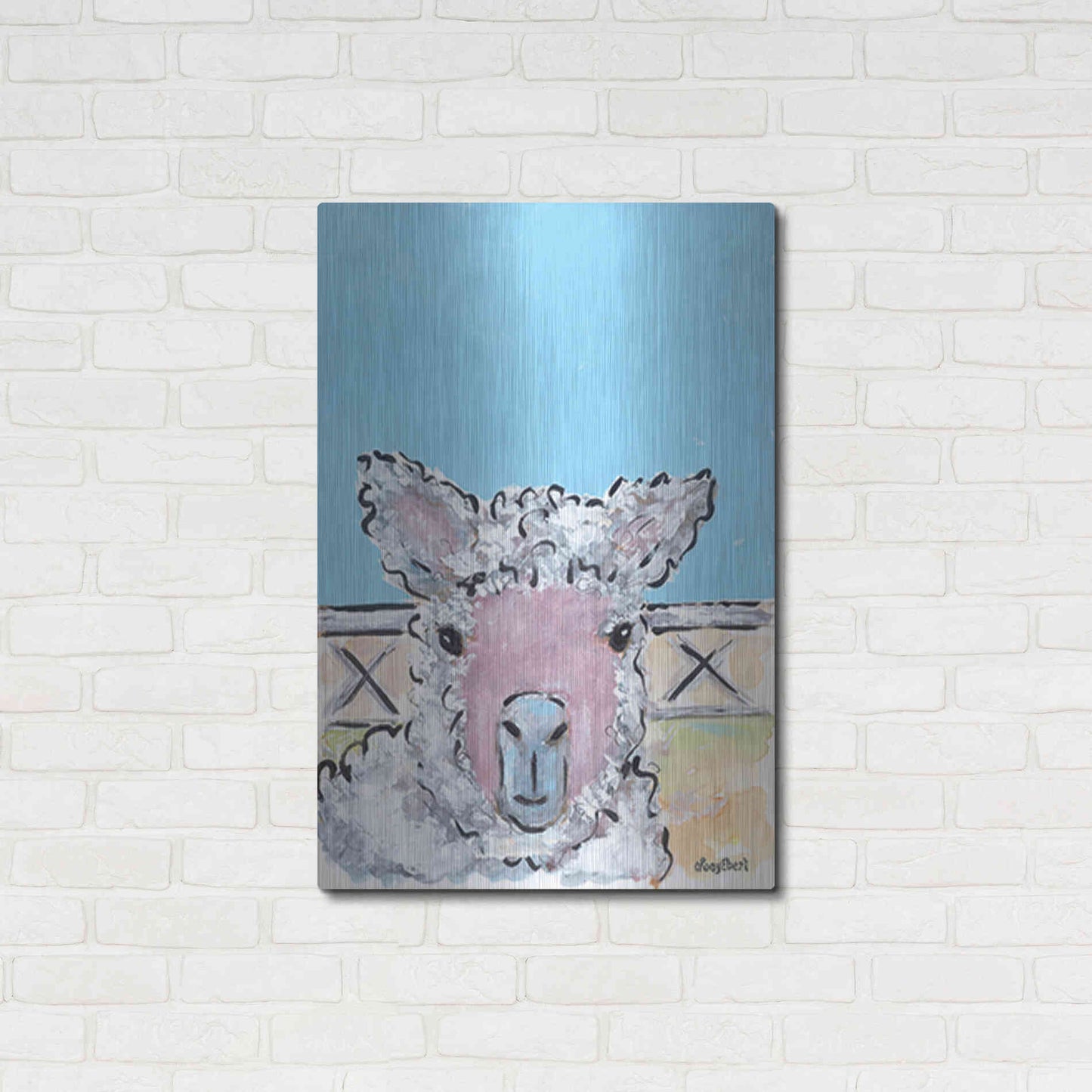 Luxe Metal Art 'Baa Baa' by Roey Ebert, Metal Wall Art,24x36
