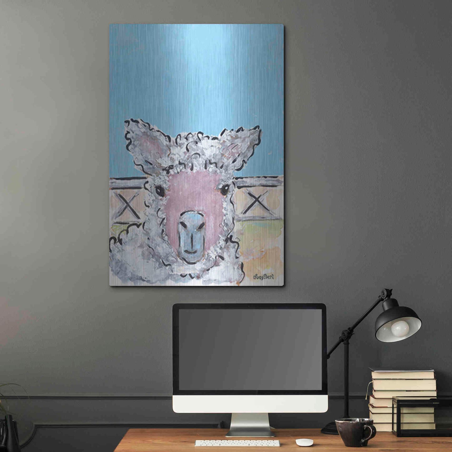 Luxe Metal Art 'Baa Baa' by Roey Ebert, Metal Wall Art,24x36