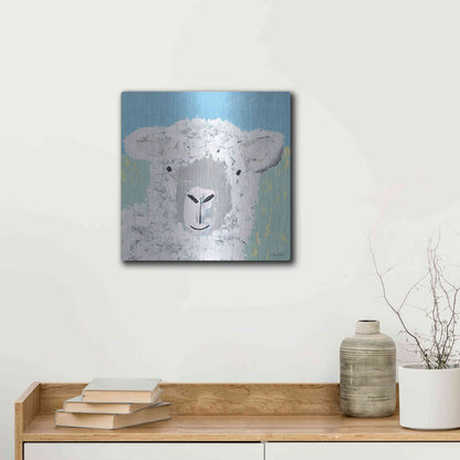 Luxe Metal Art 'Baa' by Roey Ebert, Metal Wall Art,12x12