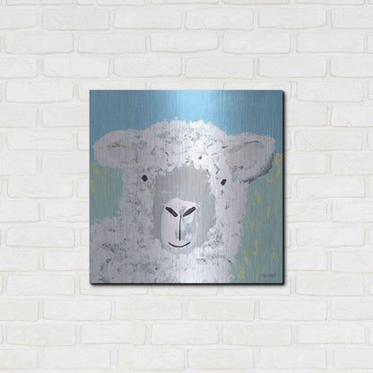 Luxe Metal Art 'Baa' by Roey Ebert, Metal Wall Art,24x24