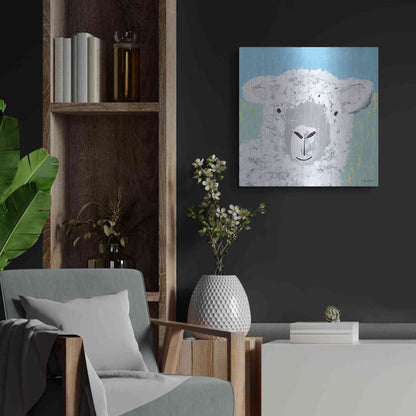 Luxe Metal Art 'Baa' by Roey Ebert, Metal Wall Art,24x24