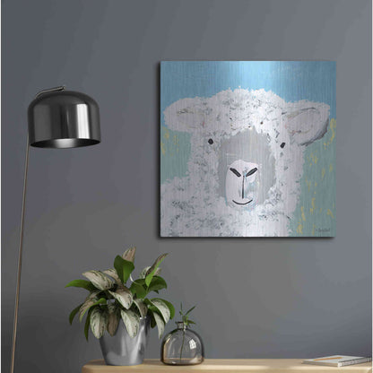 Luxe Metal Art 'Baa' by Roey Ebert, Metal Wall Art,24x24