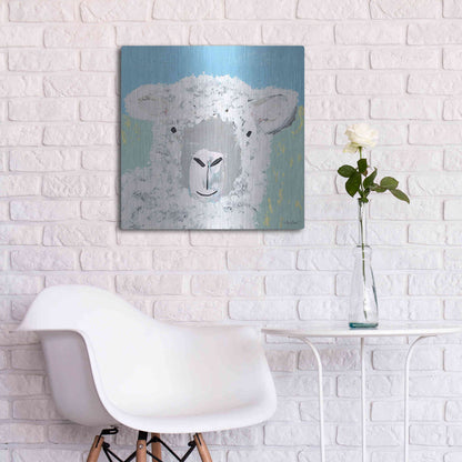 Luxe Metal Art 'Baa' by Roey Ebert, Metal Wall Art,24x24