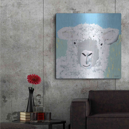 Luxe Metal Art 'Baa' by Roey Ebert, Metal Wall Art,36x36