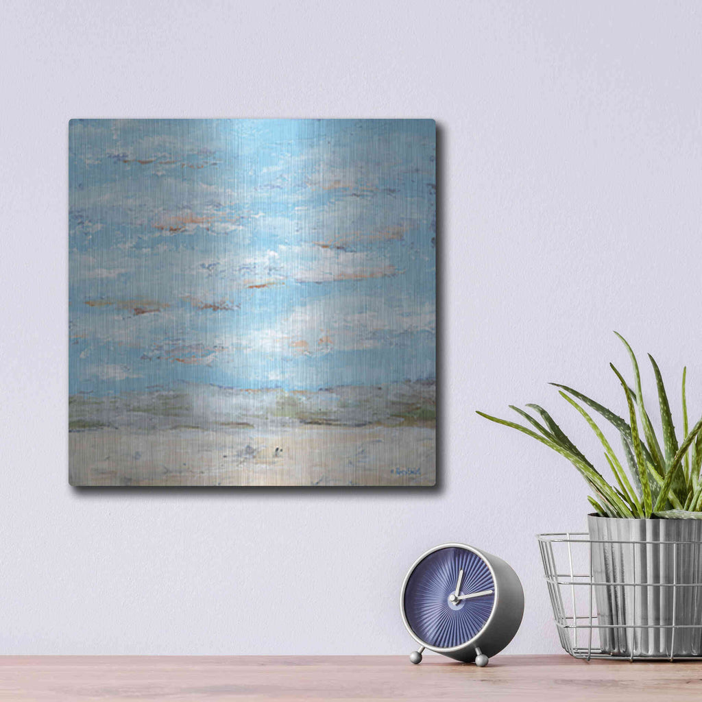 Luxe Metal Art 'Look Up, Part 1' by Roey Ebert, Metal Wall Art,12x12