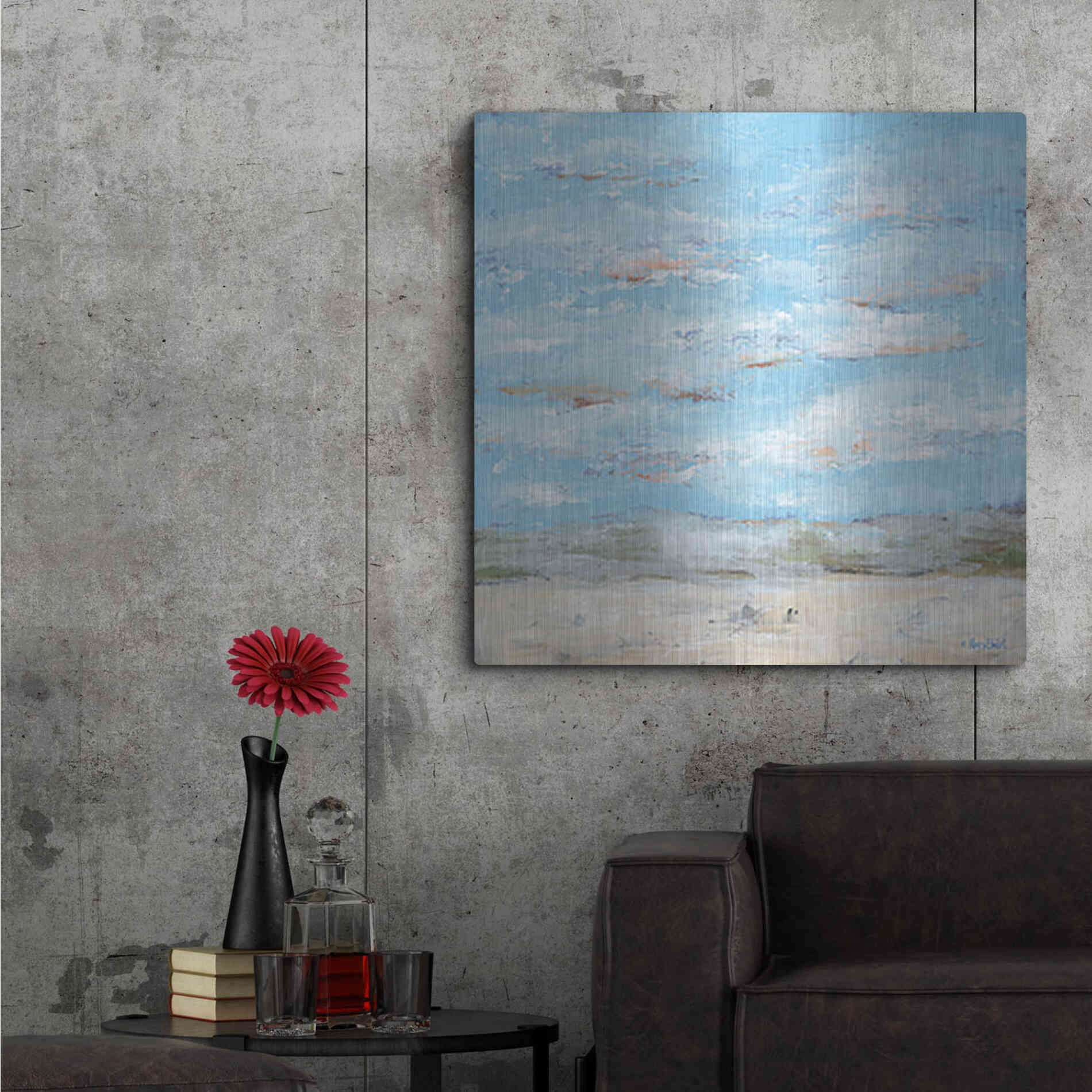 Luxe Metal Art 'Look Up, Part 1' by Roey Ebert, Metal Wall Art,36x36