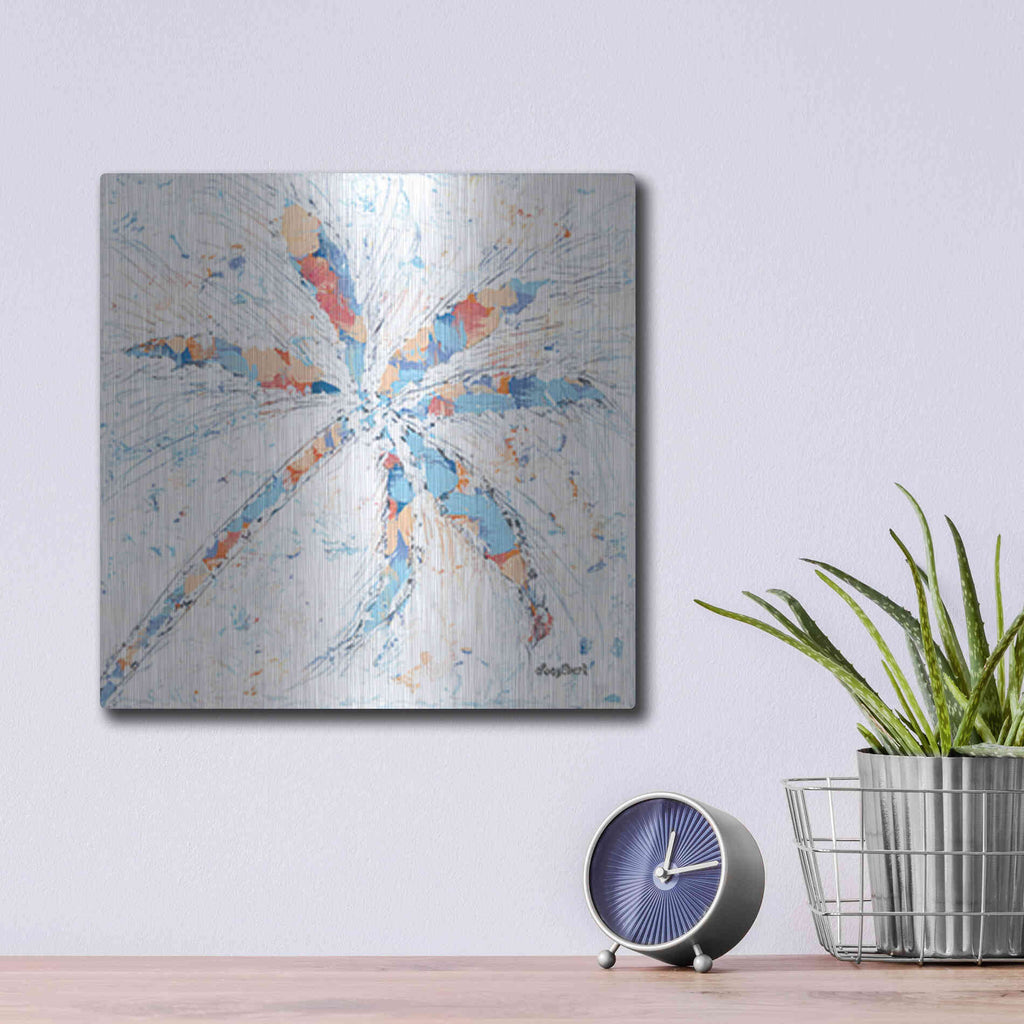 Luxe Metal Art 'Palm Tree I' by Roey Ebert, Metal Wall Art,12x12