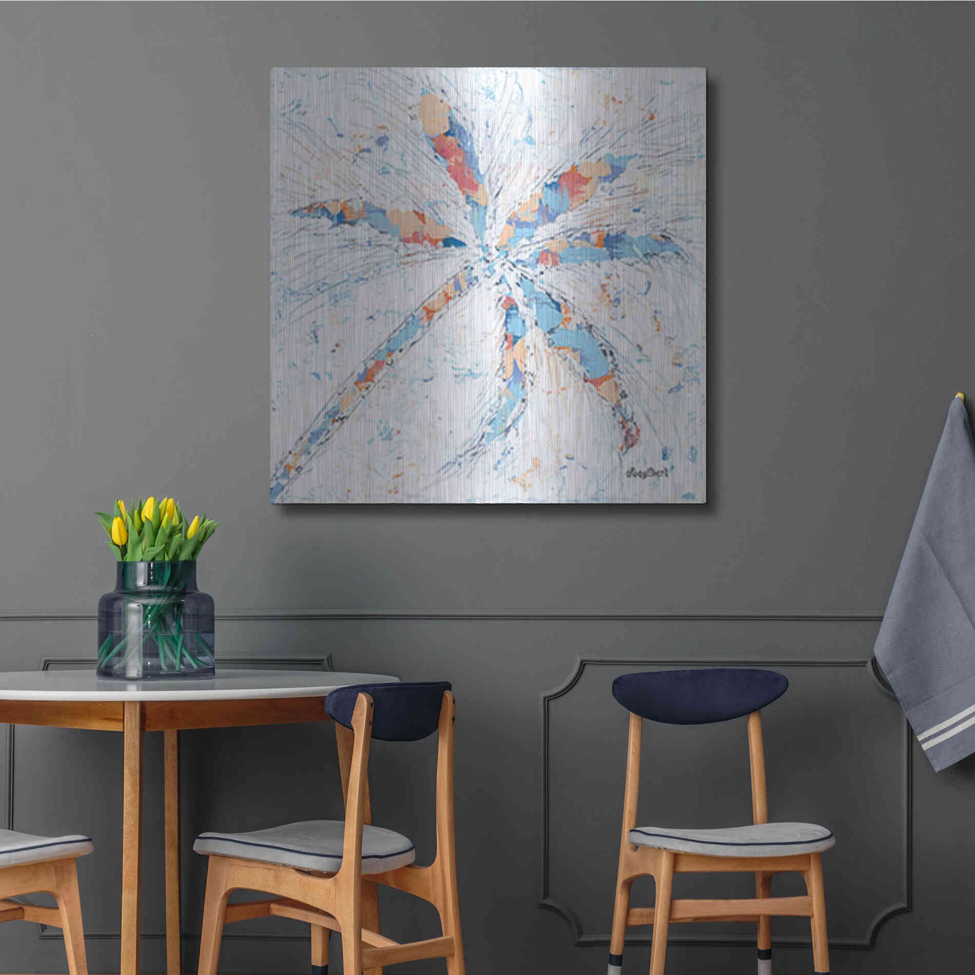 Luxe Metal Art 'Palm Tree I' by Roey Ebert, Metal Wall Art,36x36