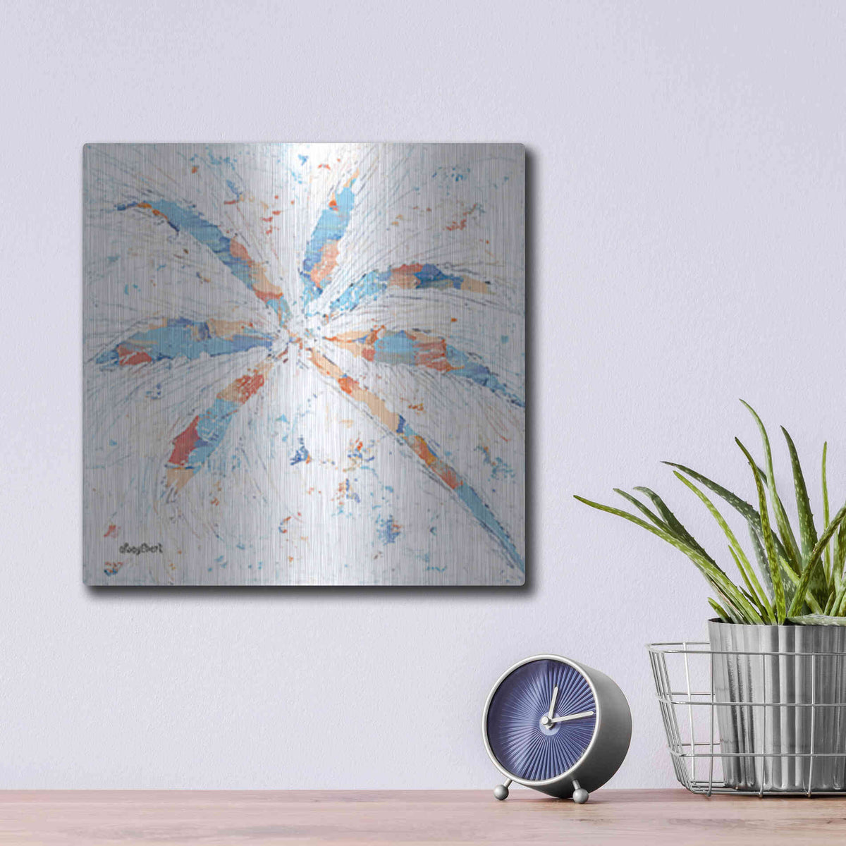 Luxe Metal Art 'Palm Tree II' by Roey Ebert, Metal Wall Art,12x12