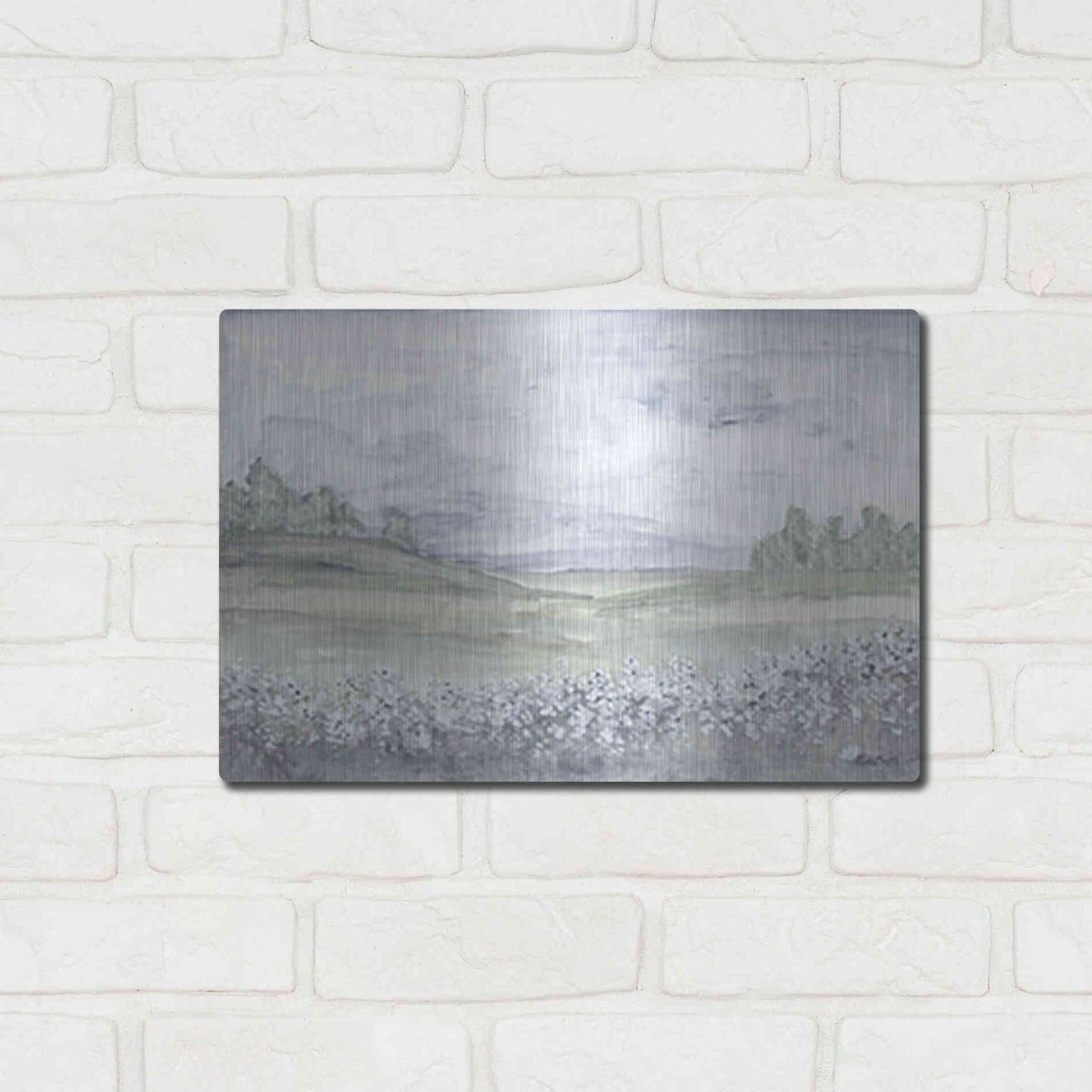 Luxe Metal Art 'Meadow' by Roey Ebert, Metal Wall Art,16x12