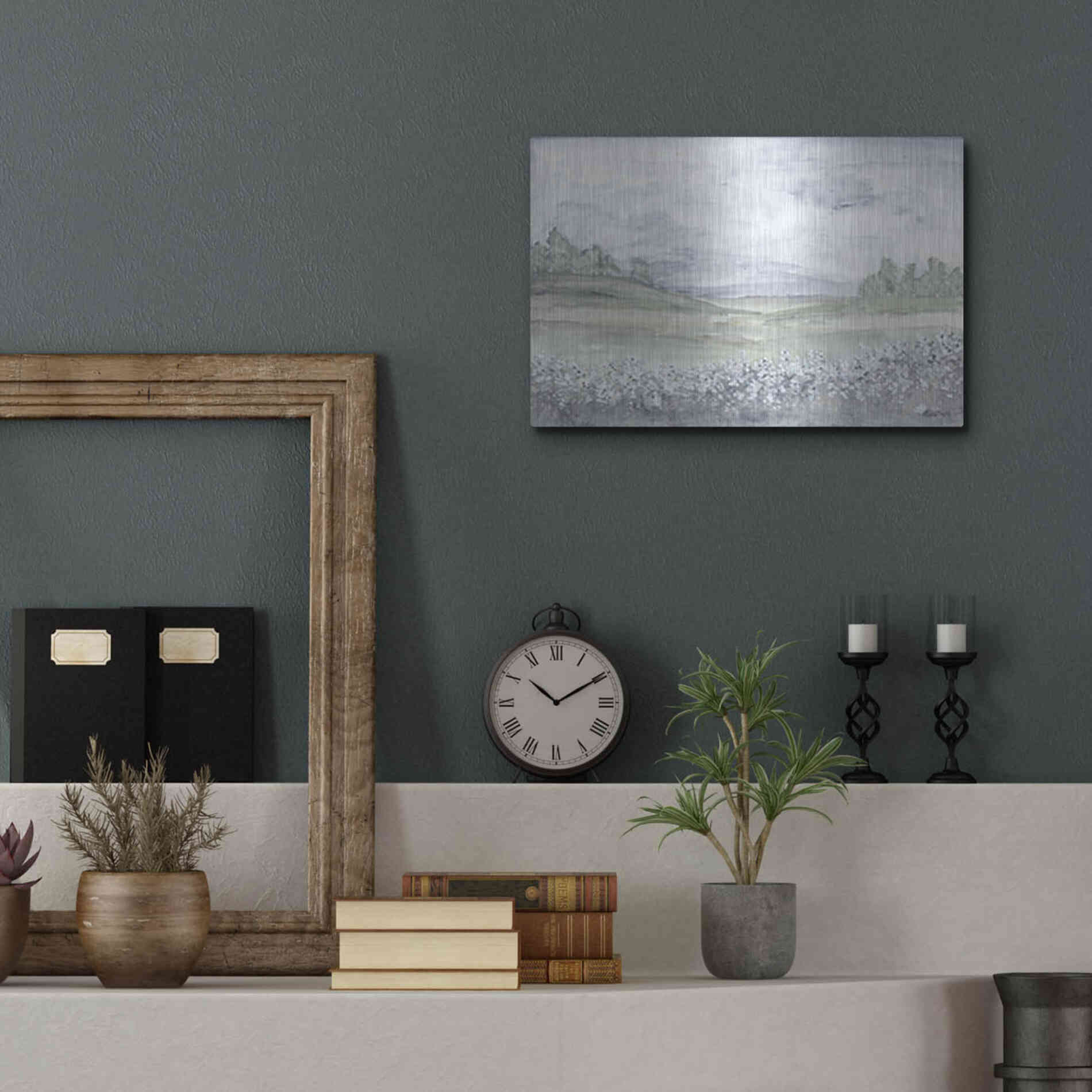 Luxe Metal Art 'Meadow' by Roey Ebert, Metal Wall Art,16x12