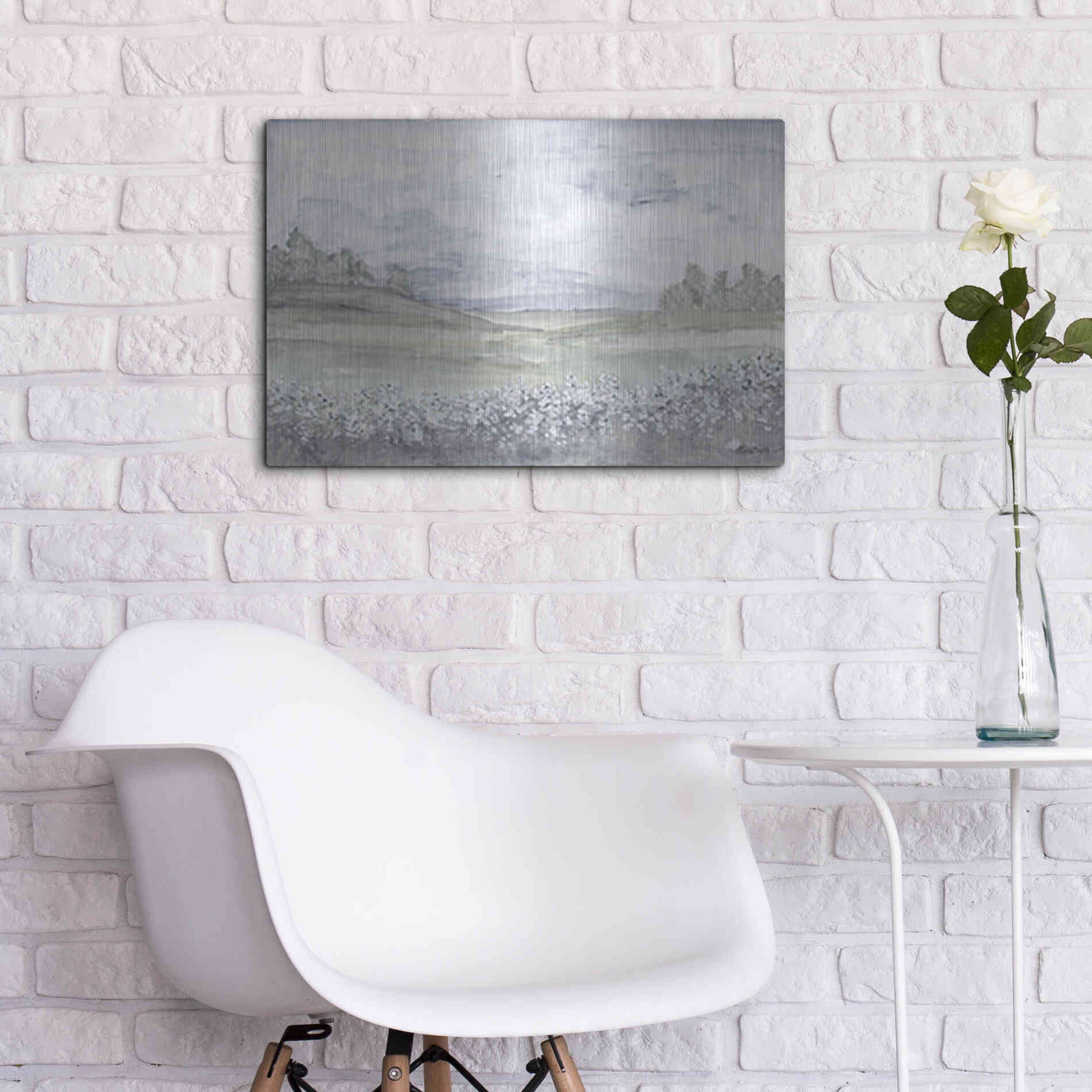 Luxe Metal Art 'Meadow' by Roey Ebert, Metal Wall Art,24x16