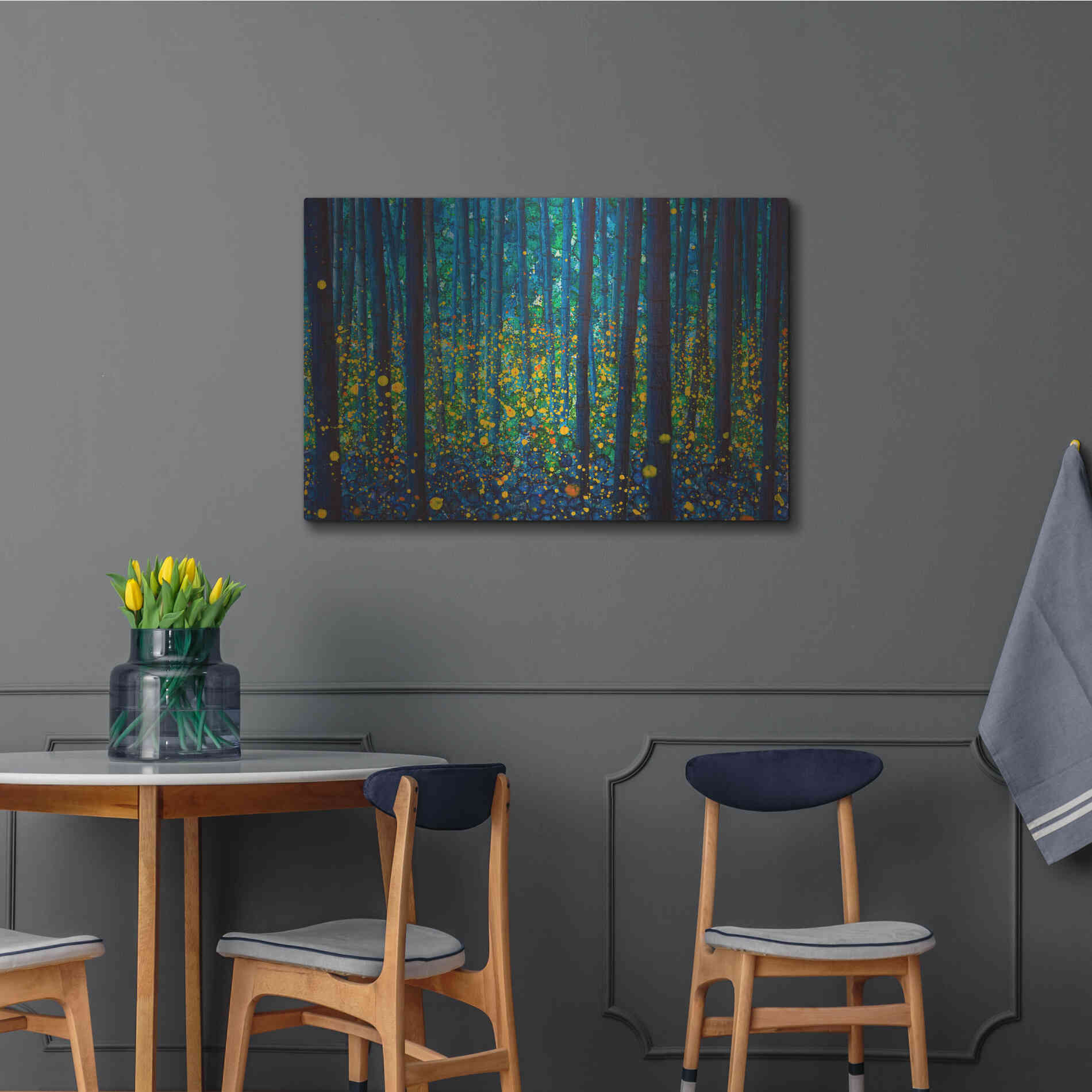 Luxe Metal Art 'Fireflies' by DB Waterman, Metal Wall Art,36x24