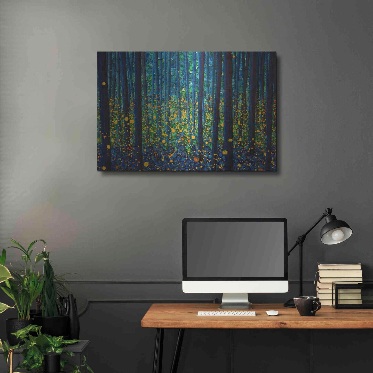 Luxe Metal Art 'Fireflies' by DB Waterman, Metal Wall Art,36x24