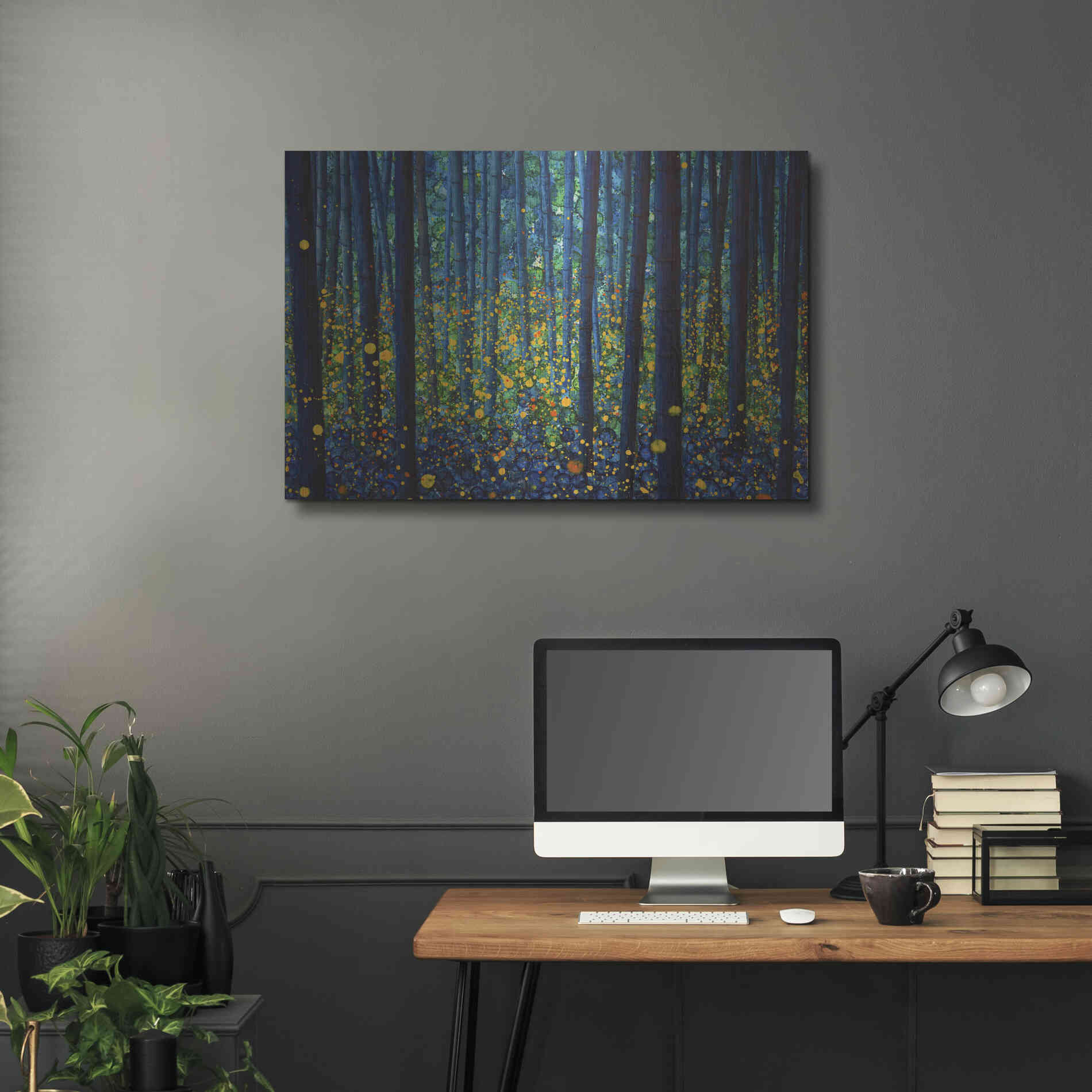 Luxe Metal Art 'Fireflies' by DB Waterman, Metal Wall Art,36x24