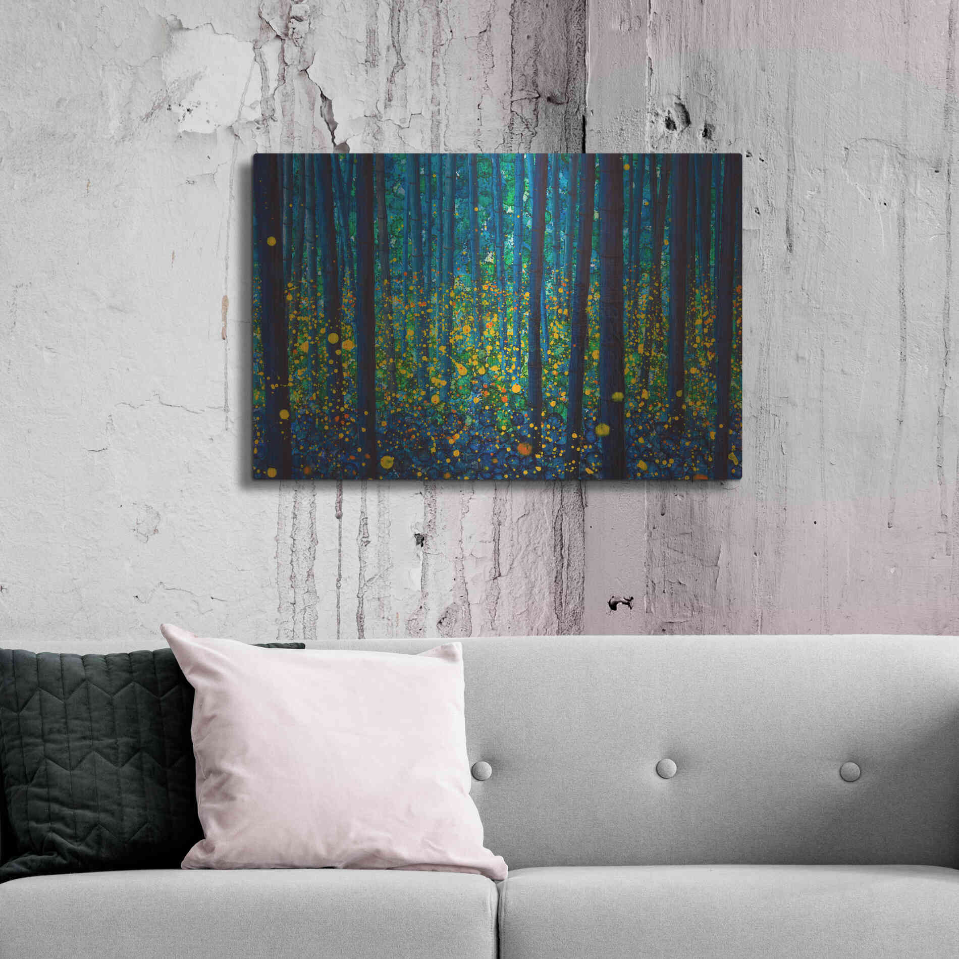 Luxe Metal Art 'Fireflies' by DB Waterman, Metal Wall Art,36x24