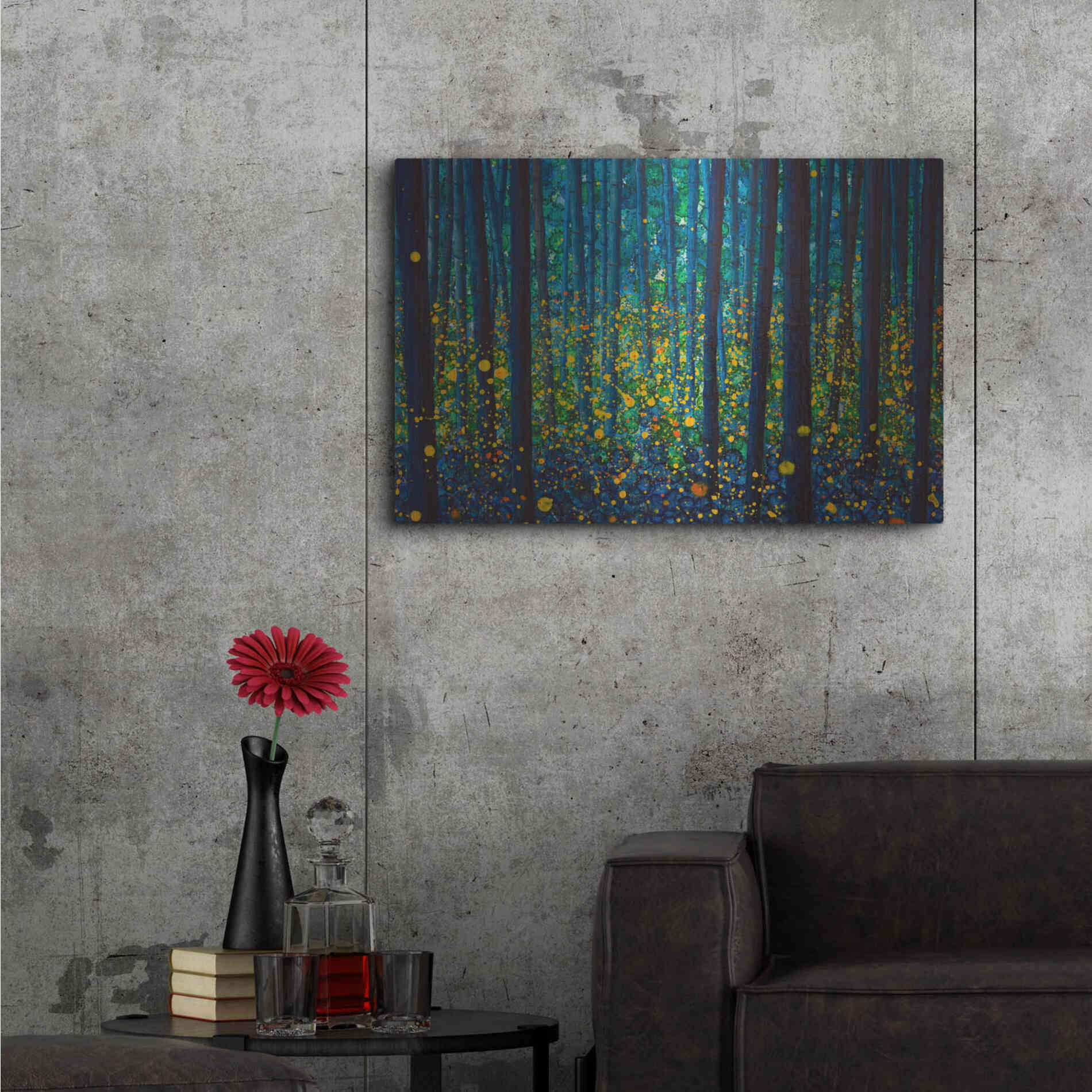 Luxe Metal Art 'Fireflies' by DB Waterman, Metal Wall Art,36x24