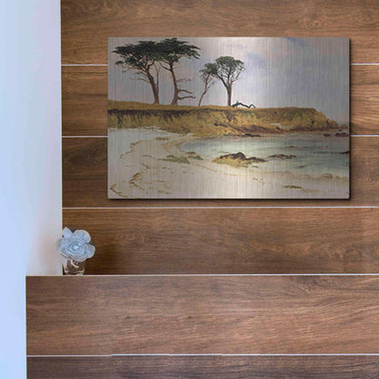 Luxe Metal Art 'Along the Coast' by Stellar Design Studio, Metal Wall Art,16x12