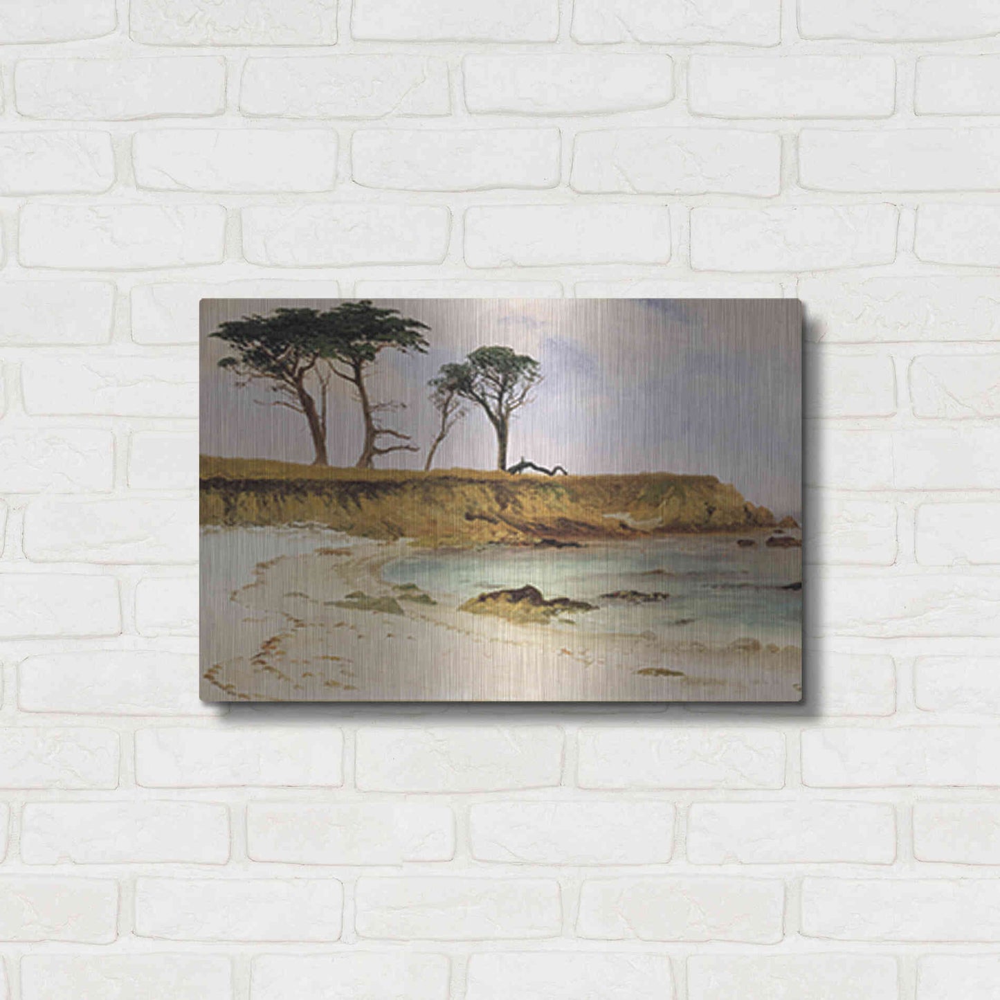 Luxe Metal Art 'Along the Coast' by Stellar Design Studio, Metal Wall Art,24x16