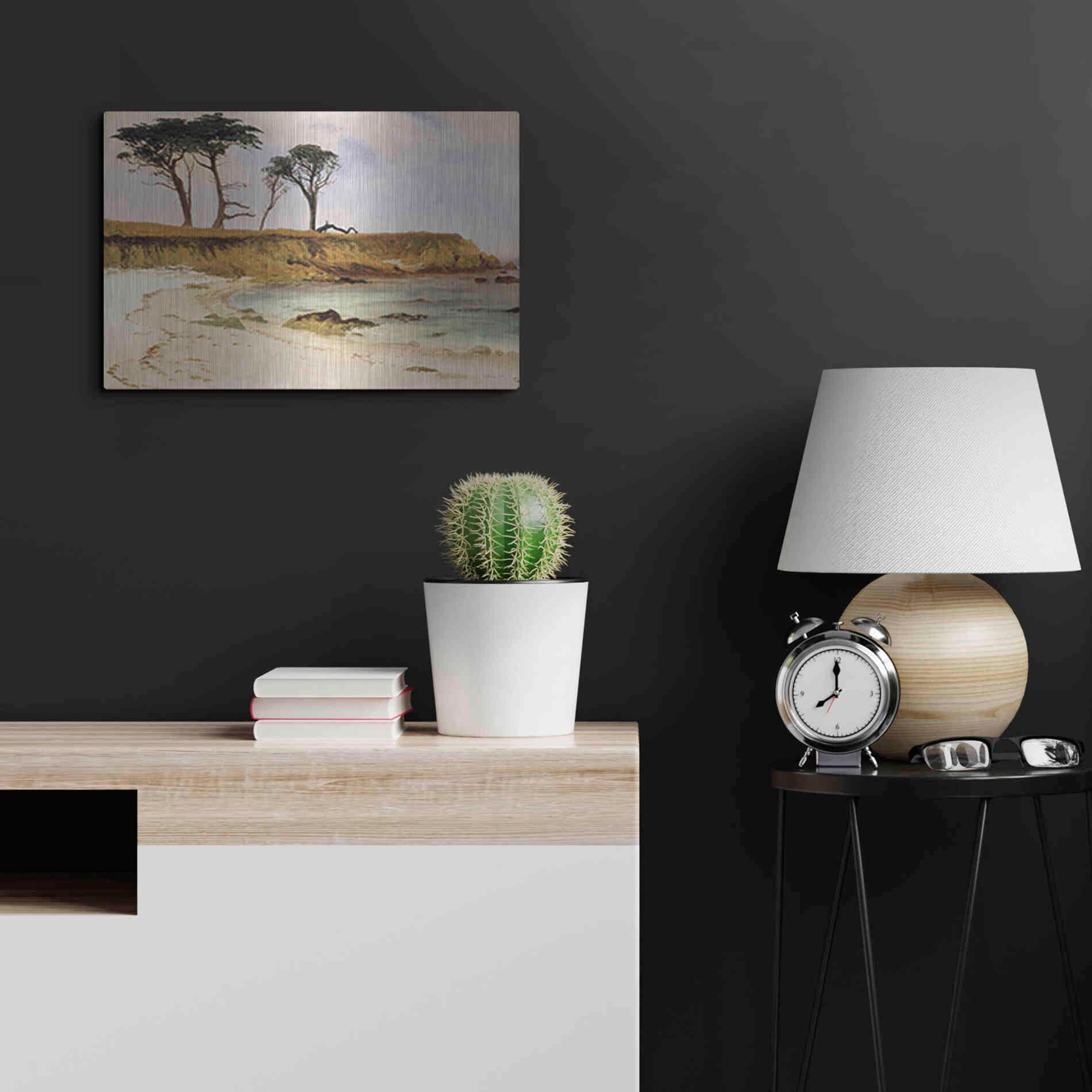 Luxe Metal Art 'Along the Coast' by Stellar Design Studio, Metal Wall Art,24x16