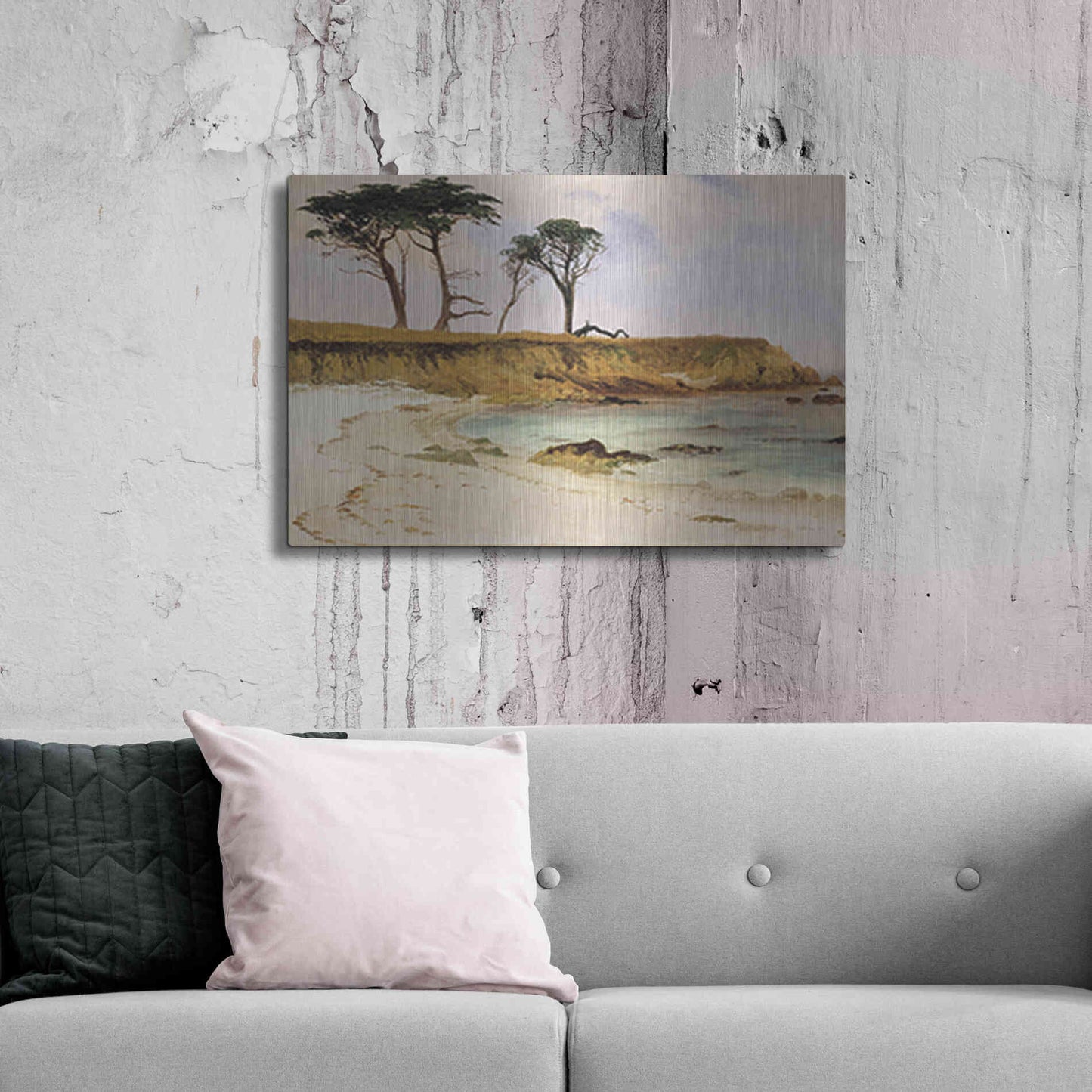 Luxe Metal Art 'Along the Coast' by Stellar Design Studio, Metal Wall Art,36x24