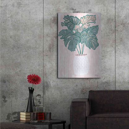 Luxe Metal Art 'Pink Palms 2' by Stellar Design Studio, Metal Wall Art,24x36