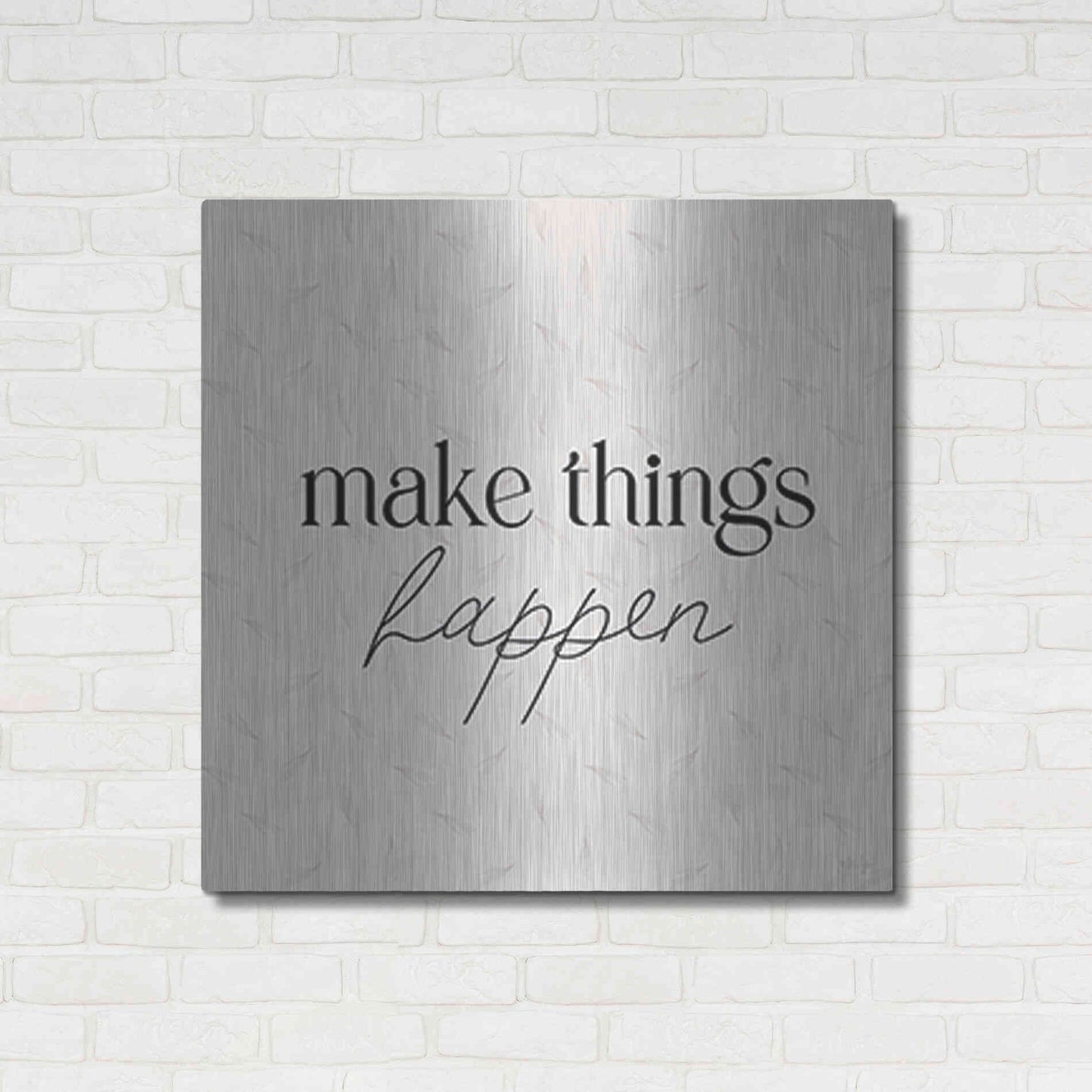 Luxe Metal Art 'Make Things Happen' by Yass Naffas Designs, Metal Wall Art,36x36