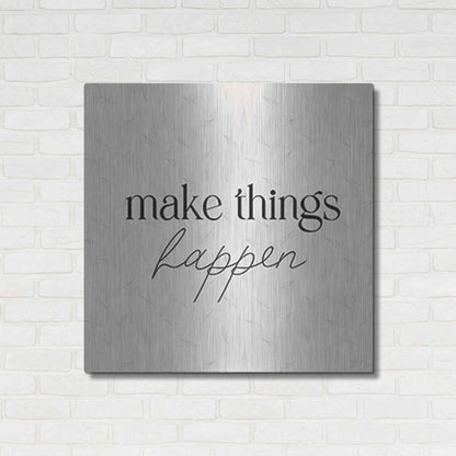 Luxe Metal Art 'Make Things Happen' by Yass Naffas Designs, Metal Wall Art,36x36