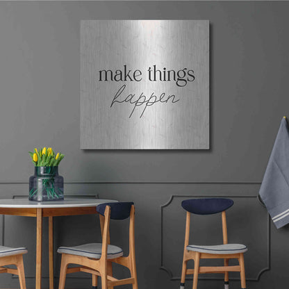 Luxe Metal Art 'Make Things Happen' by Yass Naffas Designs, Metal Wall Art,36x36