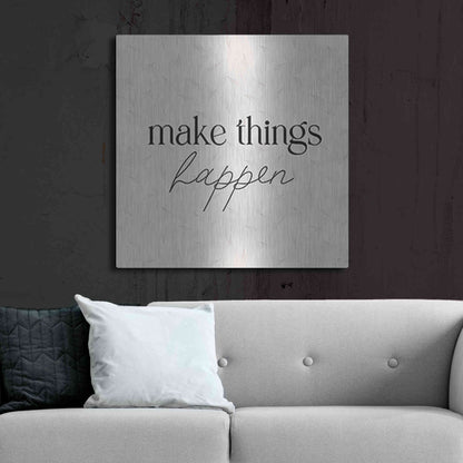 Luxe Metal Art 'Make Things Happen' by Yass Naffas Designs, Metal Wall Art,36x36