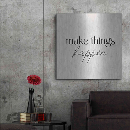 Luxe Metal Art 'Make Things Happen' by Yass Naffas Designs, Metal Wall Art,36x36