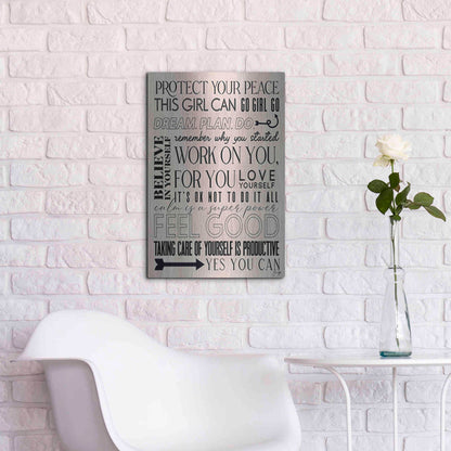 Luxe Metal Art 'A Feel Good Reminder' by Yass Naffas Designs, Metal Wall Art,16x24