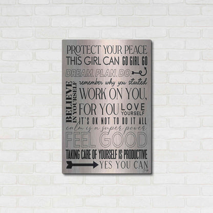 Luxe Metal Art 'A Feel Good Reminder' by Yass Naffas Designs, Metal Wall Art,24x36