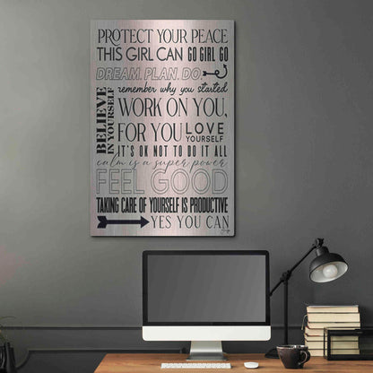 Luxe Metal Art 'A Feel Good Reminder' by Yass Naffas Designs, Metal Wall Art,24x36