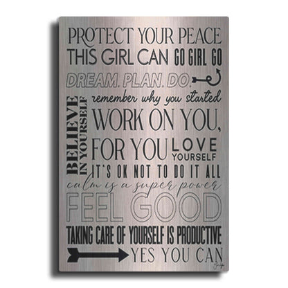 Luxe Metal Art 'A Feel Good Reminder' by Yass Naffas Designs, Metal Wall Art