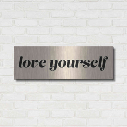 Luxe Metal Art 'Love Yourself' by Yass Naffas Designs, Metal Wall Art,36x12