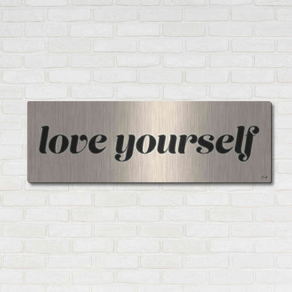 Luxe Metal Art 'Love Yourself' by Yass Naffas Designs, Metal Wall Art,48x16