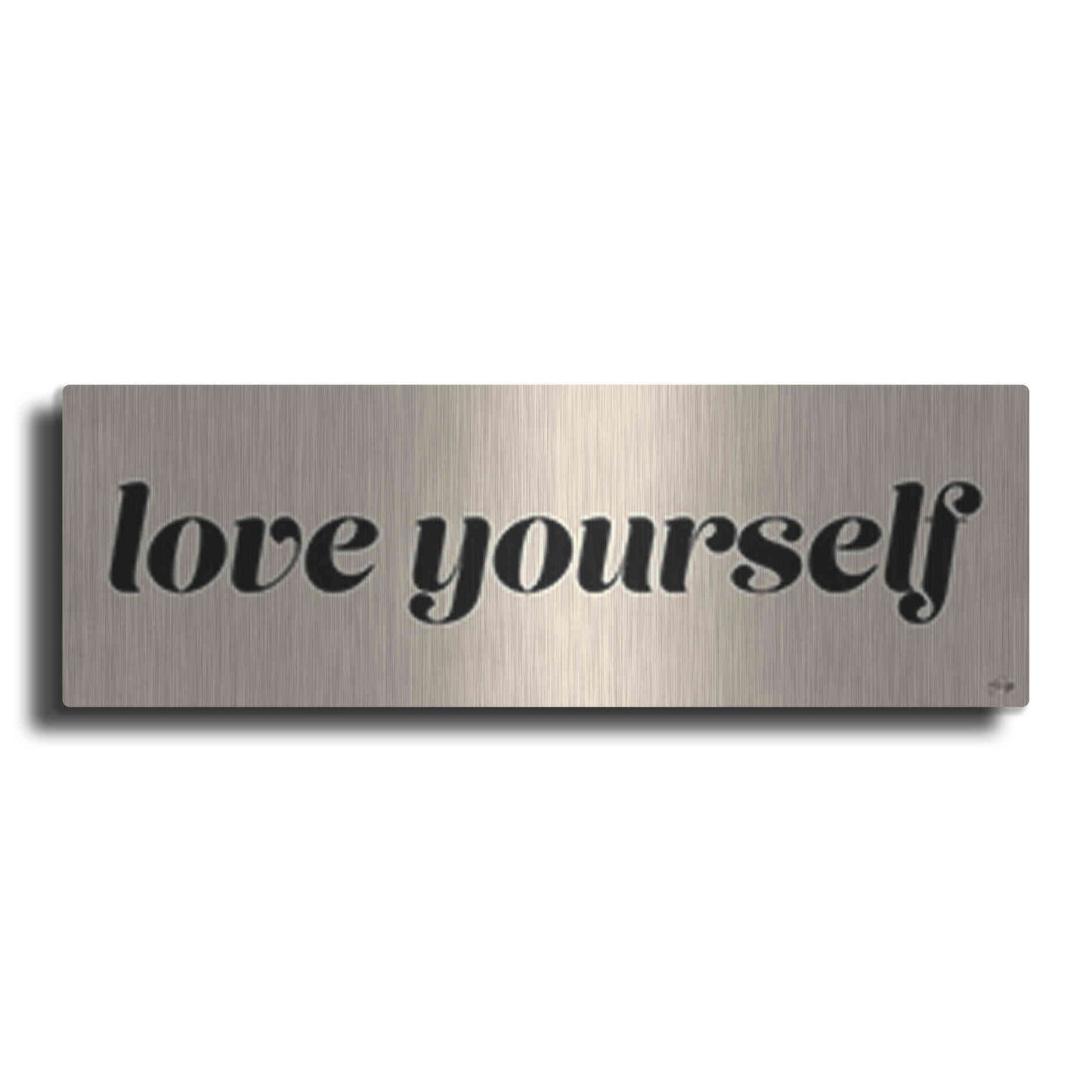 Luxe Metal Art 'Love Yourself' by Yass Naffas Designs, Metal Wall Art