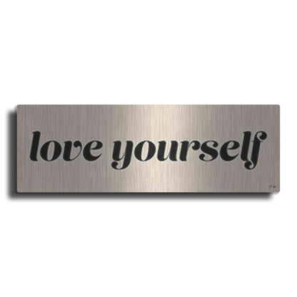 Luxe Metal Art 'Love Yourself' by Yass Naffas Designs, Metal Wall Art