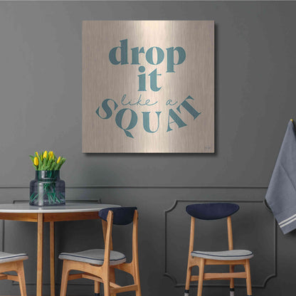 Luxe Metal Art 'Drop It Like a Squat' by Yass Naffas Designs, Metal Wall Art,36x36