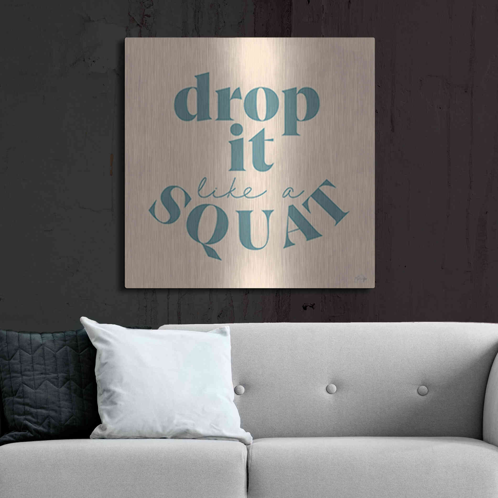 Luxe Metal Art 'Drop It Like a Squat' by Yass Naffas Designs, Metal Wall Art,36x36