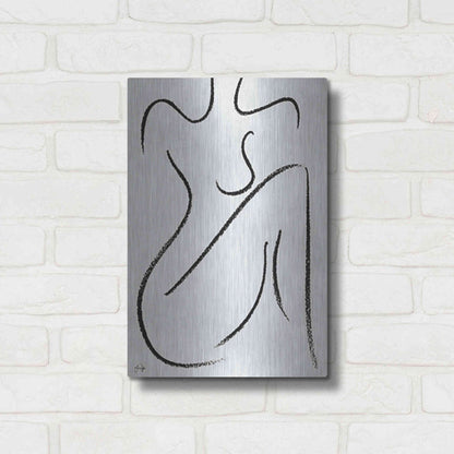 Luxe Metal Art 'Sitting Woman' by Yass Naffas Designs, Metal Wall Art,12x16