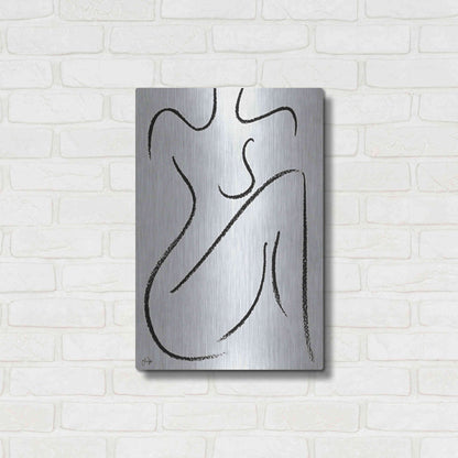 Luxe Metal Art 'Sitting Woman' by Yass Naffas Designs, Metal Wall Art,16x24