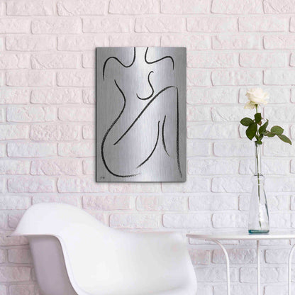 Luxe Metal Art 'Sitting Woman' by Yass Naffas Designs, Metal Wall Art,16x24