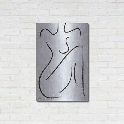 Luxe Metal Art 'Sitting Woman' by Yass Naffas Designs, Metal Wall Art,24x36