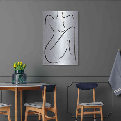 Luxe Metal Art 'Sitting Woman' by Yass Naffas Designs, Metal Wall Art,24x36