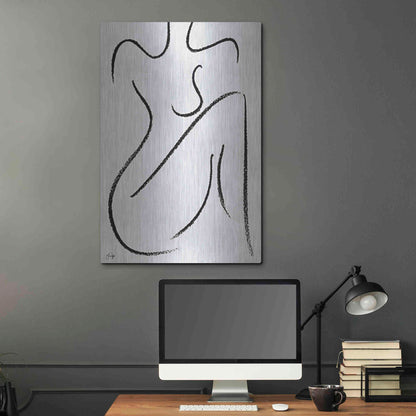 Luxe Metal Art 'Sitting Woman' by Yass Naffas Designs, Metal Wall Art,24x36